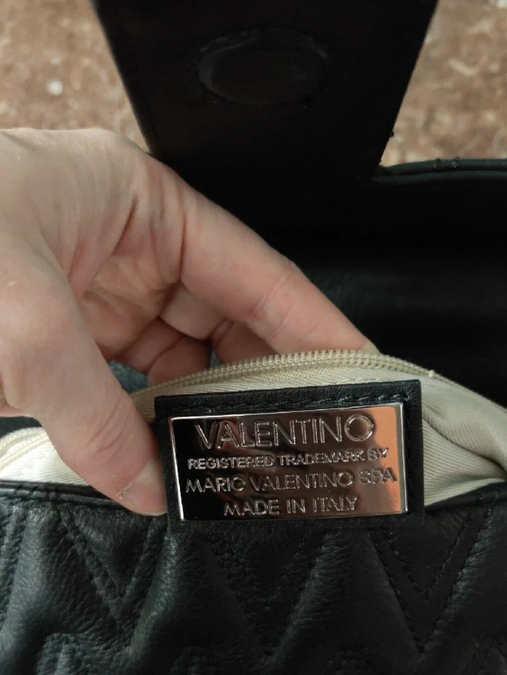 Valentino Black Quilted Leather Crossbody Bag - Women
